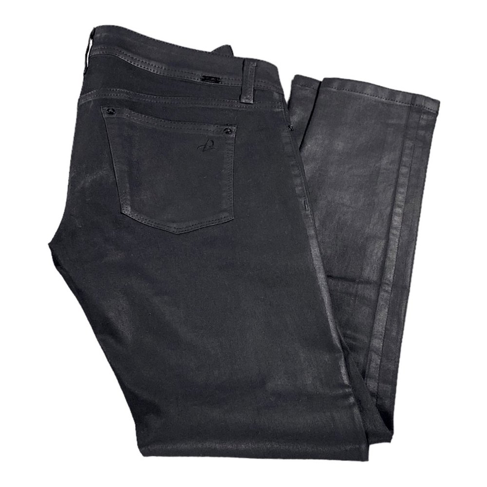 DL1961 Leggings Womens 28 EMMA Black Jeans Wick Waxed Mid Rise Y2K Biker